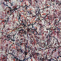 Violet Ganglia, 2010, encaustic on panel, 24 x 29 inches