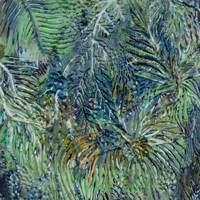 Prehistoric Garden, 2011, encaustic on panel, 20 x 24 inches