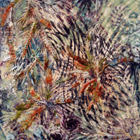 Blast, 2012, encaustic on panel, 16 x 17 inches