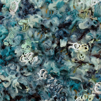 Sea Cells and Flowers, 2012, encaustic on panel, 8 x 9 inches